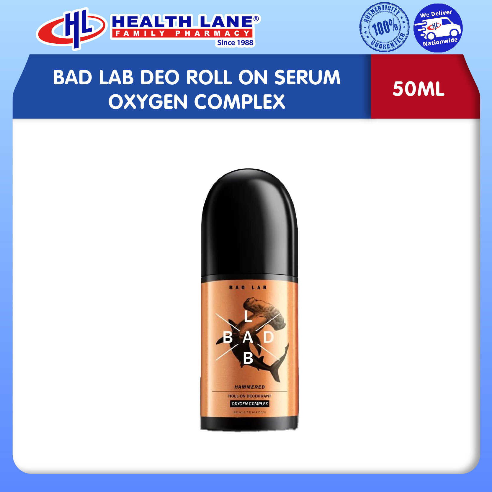 BAD LAB DEO ROLL ON SERUM- OXYGEN COMPLEX 50ML